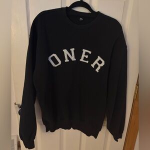 ONER crew sweater, XS but large relaxed fit